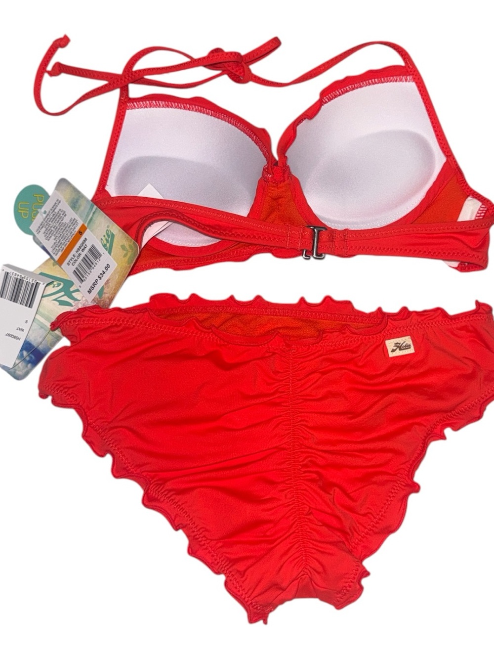 Ruffle Butts Orange Ruffle Bikini Set - Picture 2 of 8